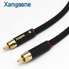 Xangsane镀银屏蔽线 发烧HIFI数码同轴线 解码线  炮线 RCA莲花