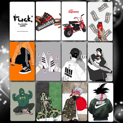 新款潮牌卡贴定制防水防消磁水晶磨砂卡贴公交地铁饭卡贴包邮