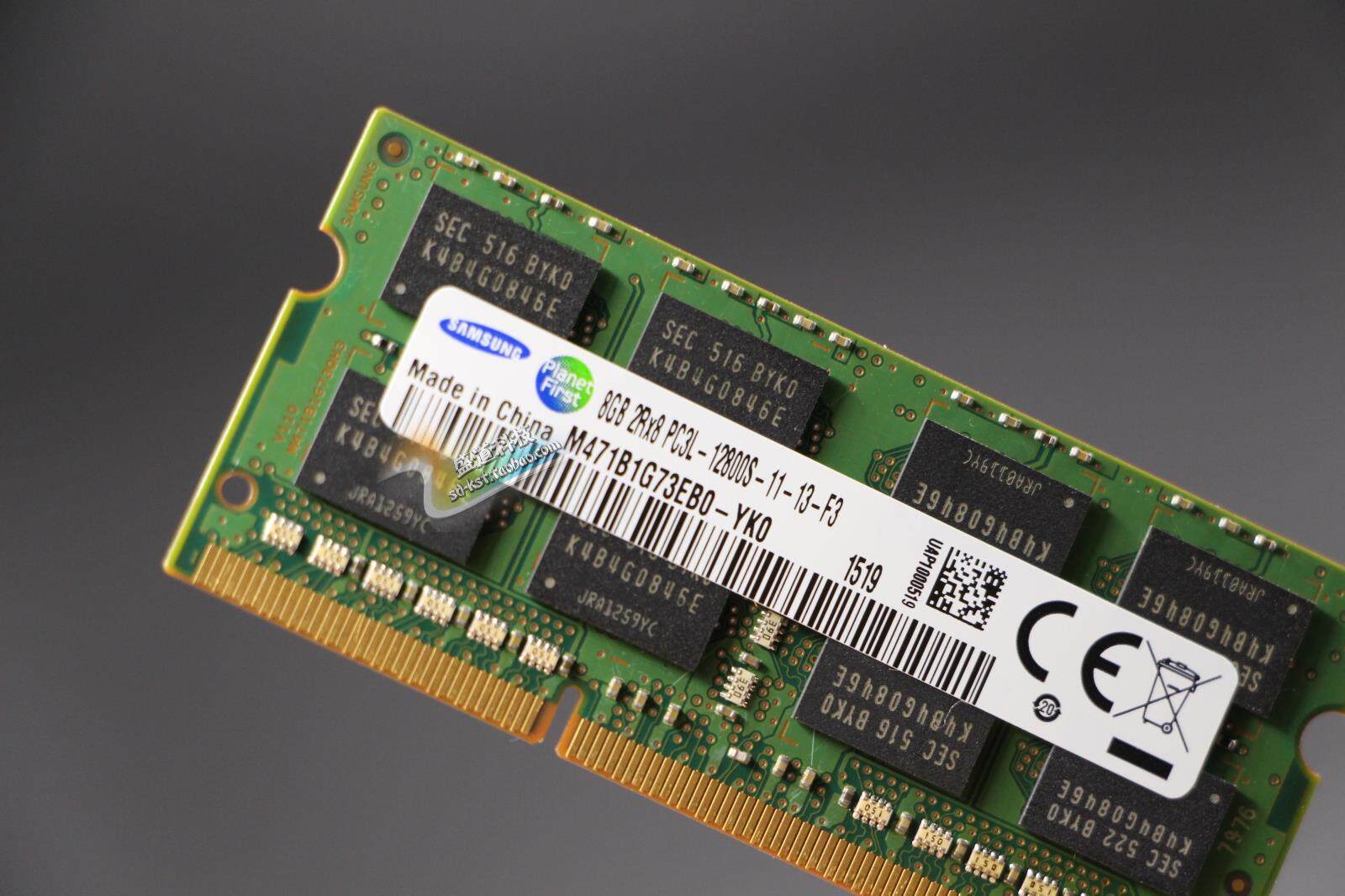 三星8g ddr3l 1600内存条8gb pc3l12800s 笔记本内存低电压 1.