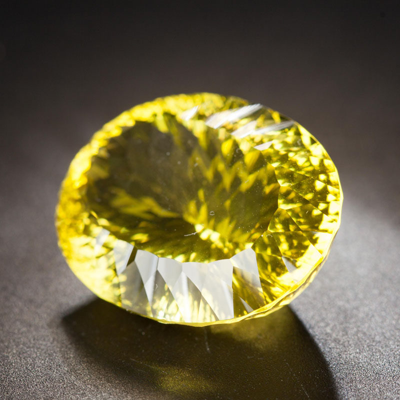 奢华高贵天然宝石级黄水晶裸石 千禧切面 收藏孤品 69.81克拉