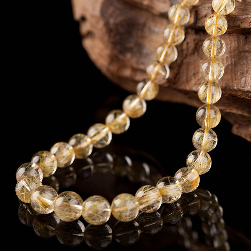 39.09克 收藏珍品 天然发晶项链 晶体干净 招财聚财