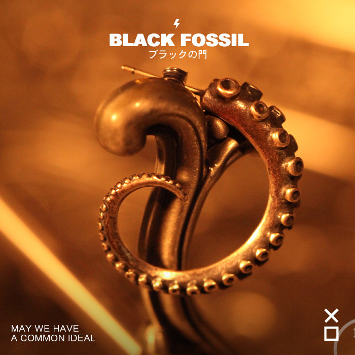 黑化石 s925纯银男女耳环 暗黑系朋克 神话时代克苏鲁饰品