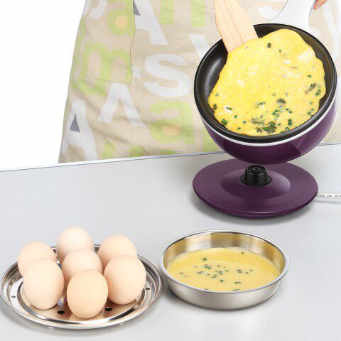 小熊煮蛋器煎蛋器zdq-207ga 电煎蛋锅不锈钢多功能蒸蛋机自动断电