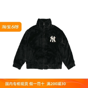 MLB专柜正品羊羔毛外套男女同款运动服上衣保暖休闲夹克3AJPF0416