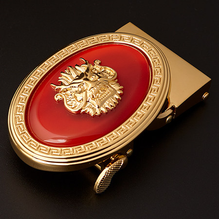 霸气龙珠扣男士平滑扣腰带十二生肖龙头镶钻皮带扣3.8cm龙扣头