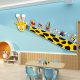儿童绘本馆教室布置班级文化墙面装饰幼儿园阅读区长颈鹿主题墙贴