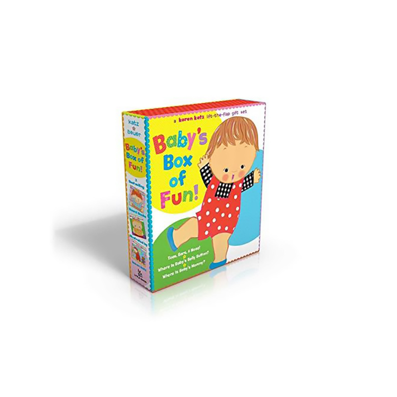 现货 英文原版 Baby\'s Box of Fun: A Karen Katz Lift-the-Flap Gift Set 卡伦卡茨亲子系列 儿童启蒙纸板翻翻书