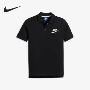 Nike/耐克官方正品夏季大童翻领运动休闲透气短袖T恤826437-010