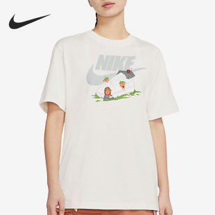 Nike/耐克官方正品夏季女子卡通印花运动透气短袖T恤DR9021-133