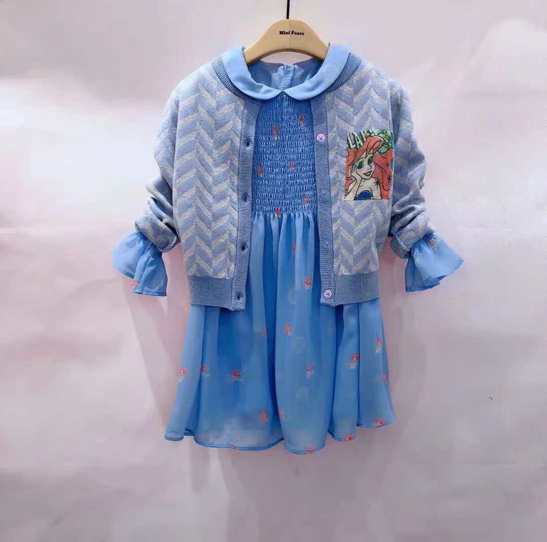 TL.Kids 2019 女童女寶寶熟女藍色美人魚系列連衣裙半裙開衫套裝在類目 童裝/嬰兒裝/親子裝, 套裝中 - 來自Buy2taobao.com提供專業的淘寶代購服務