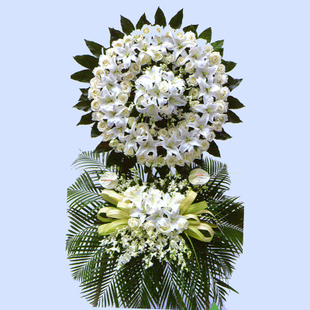 石家庄市白事花圈花篮祭奠鲜花速递同城长安区桥西区井陉矿区配送