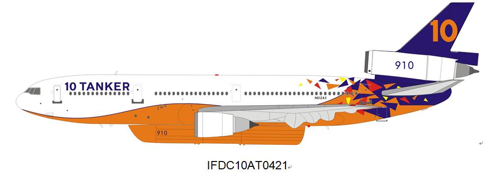 预售:inflight 1:200飞机模型合金 麦道 dc-10-30灭火机 n612ax