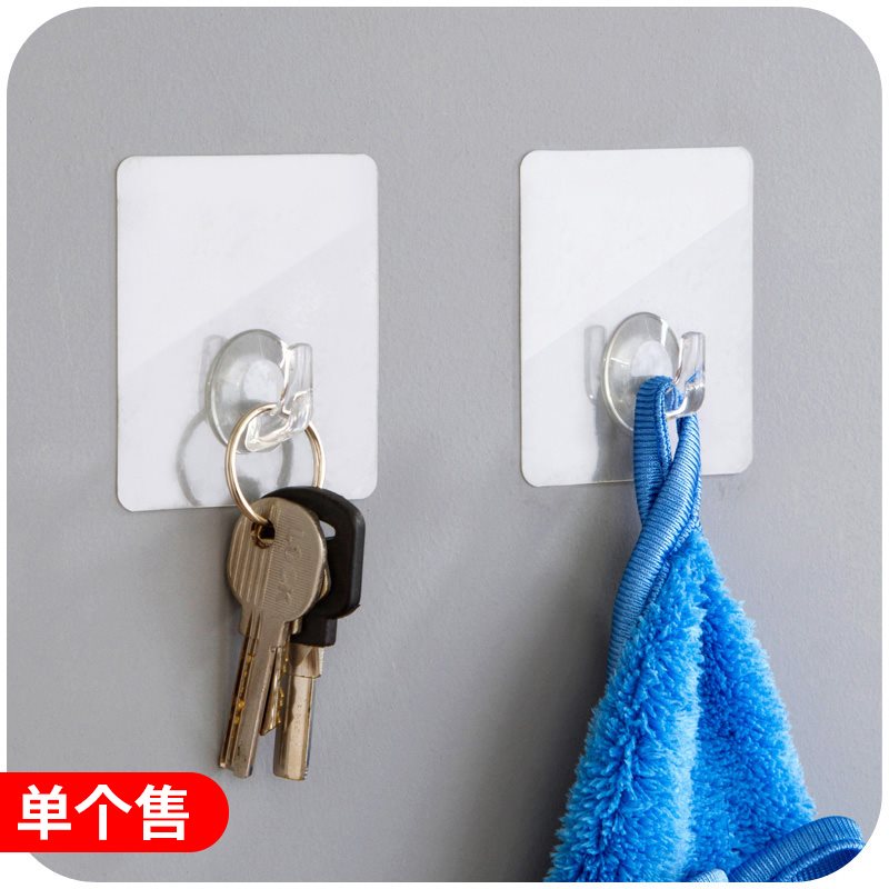 透明粘贴挂勾无痕门后粘胶挂钩厨房墙壁强力免钉魔力贴粘钩|ruв категории получать отделка, семьи отделка приборов, крюк/липкий крюк - от Buy2taobao.com для оказания профессиональной услуги покупки агента Taobao