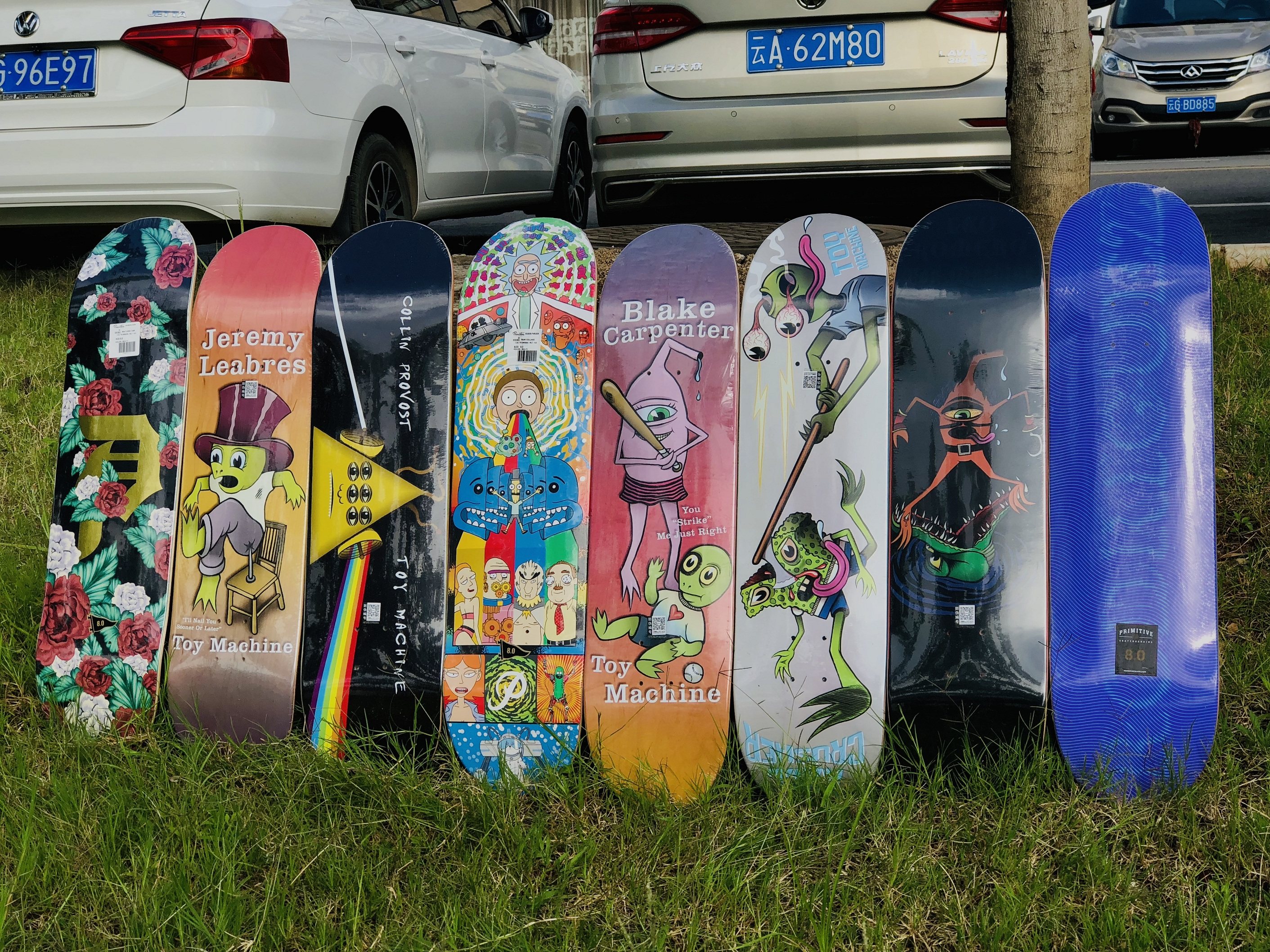 toymachine滑板板面primitive专业双翘板包邮包砂纸单板面