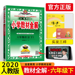小学教材全解六年级下册语文 人教部编版小学六6年级下册语文课堂同步练习册教材完全解读小学生课本配套同步讲解辅导资料书薛金星