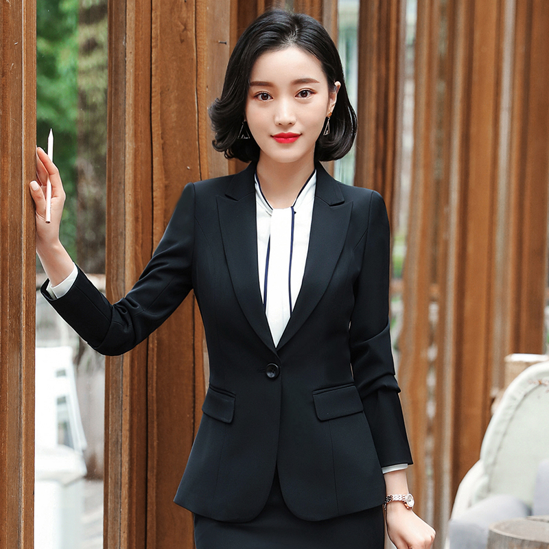 佐析西装外套女商务装女春秋中长款西服女夏西服职业薄款