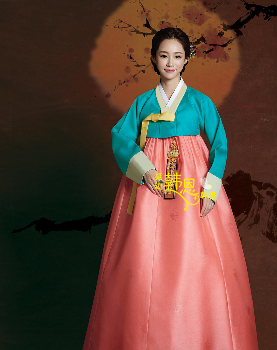韩国原装进口面料朝鲜族民族服装传统韩服迎宾heyy1059民族服装