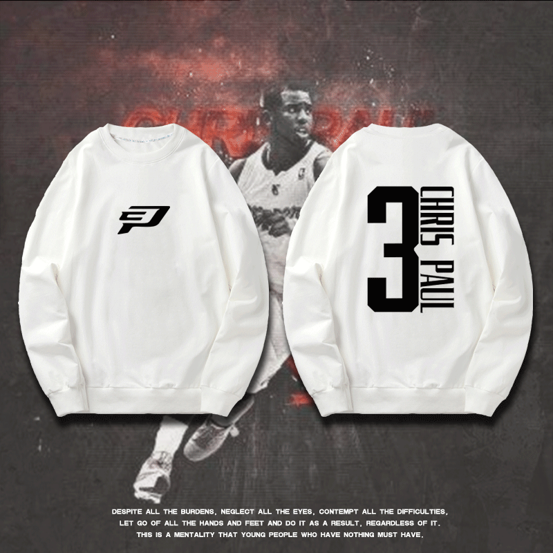 克里斯保罗paul蜂王cp3篮球时尚运动外套宽松透气圆领保暖卫衣男