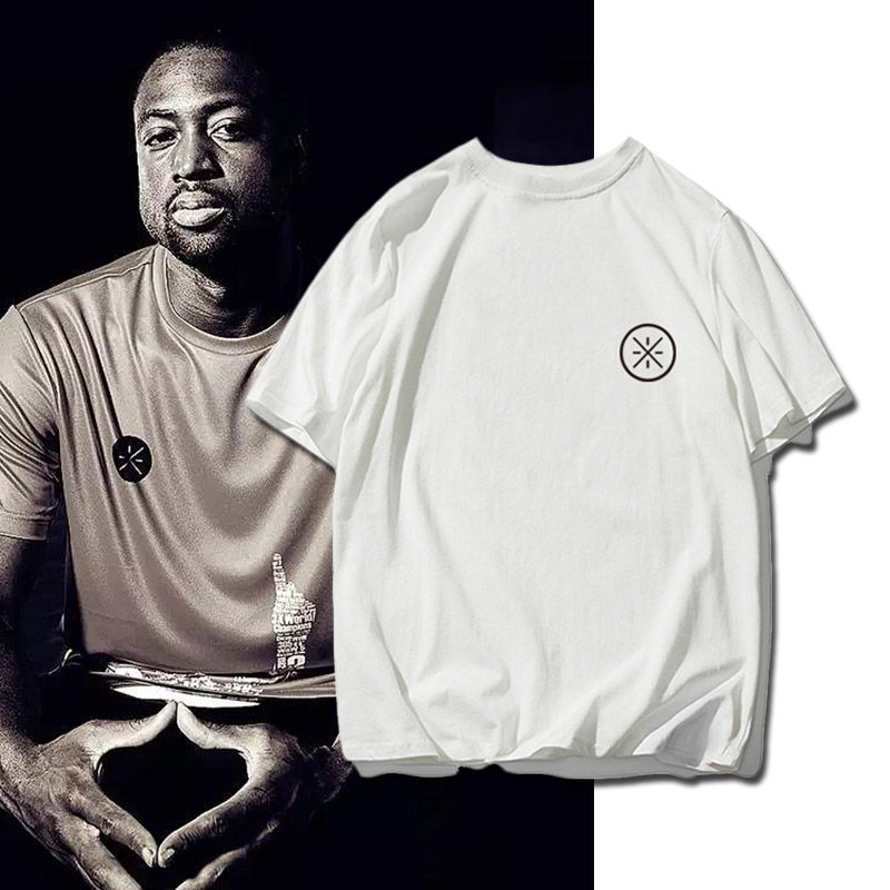 热火闪电侠韦德wade篮球纯棉运动短袖t恤宽松透气训练半袖t恤衫男