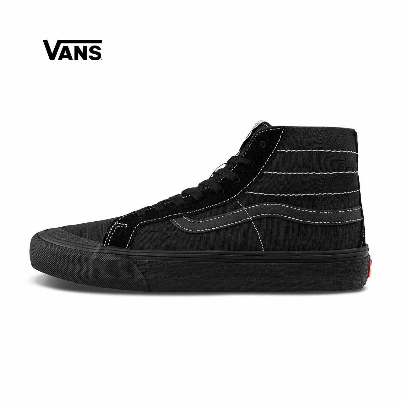 vans范斯官方黑色男鞋女鞋sk8hi高帮板鞋运动鞋