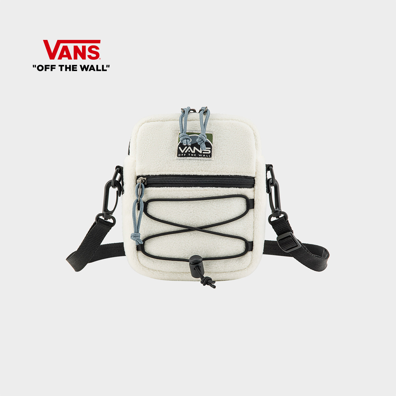 【新年狂欢】vans范斯官方 米白色大容量情侣斜挎包单肩包