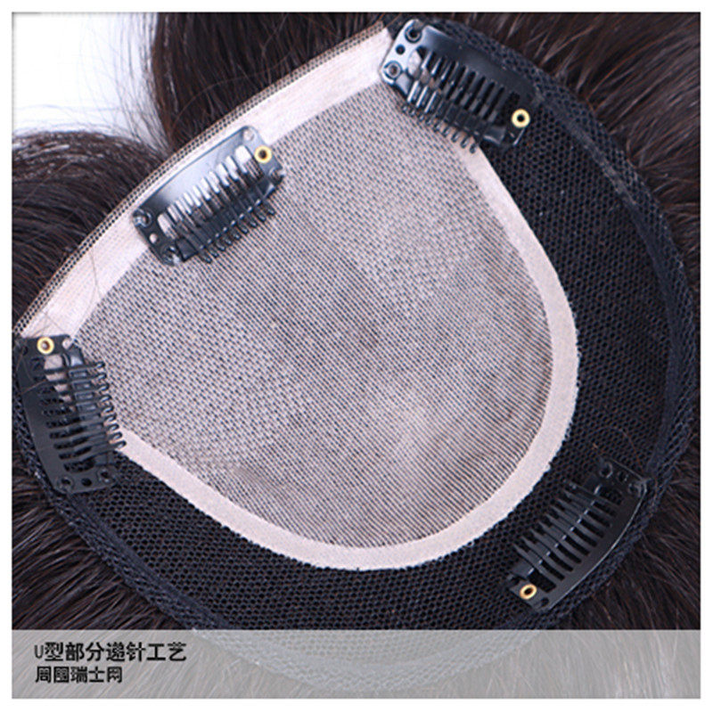 河南许昌真发手工钩织双递针假发头顶补发轻薄随意缝染直发片 原价760