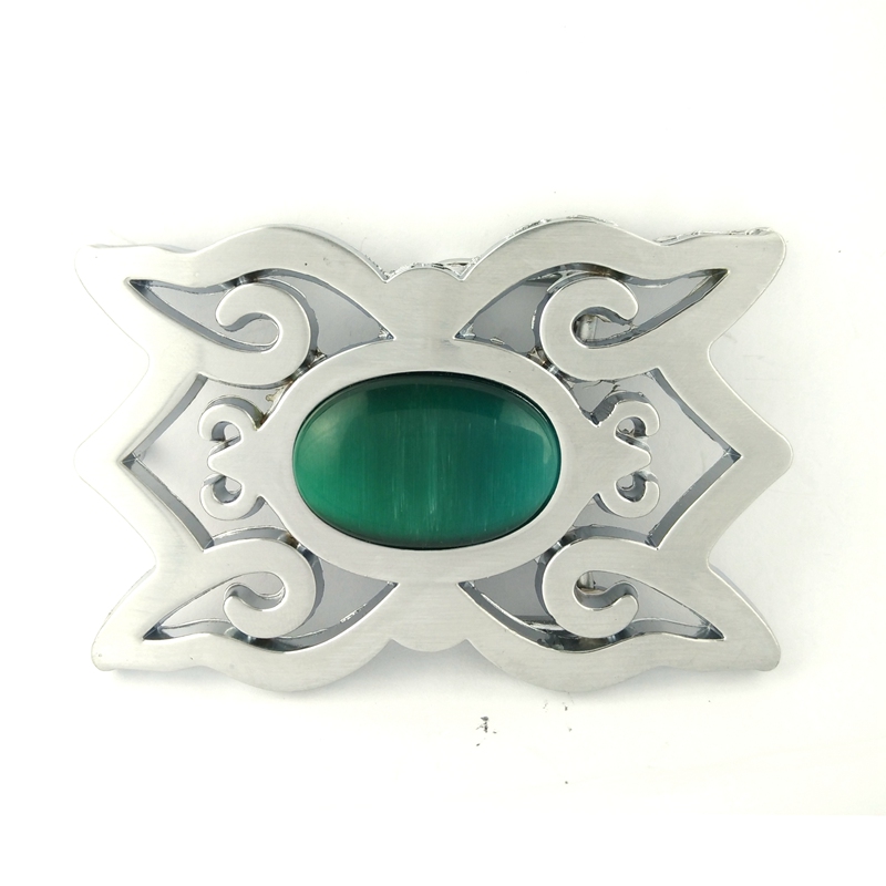 银色方花钻美国西部牛仔皮带扣腰皮带平滑扣cowboy belt buckle