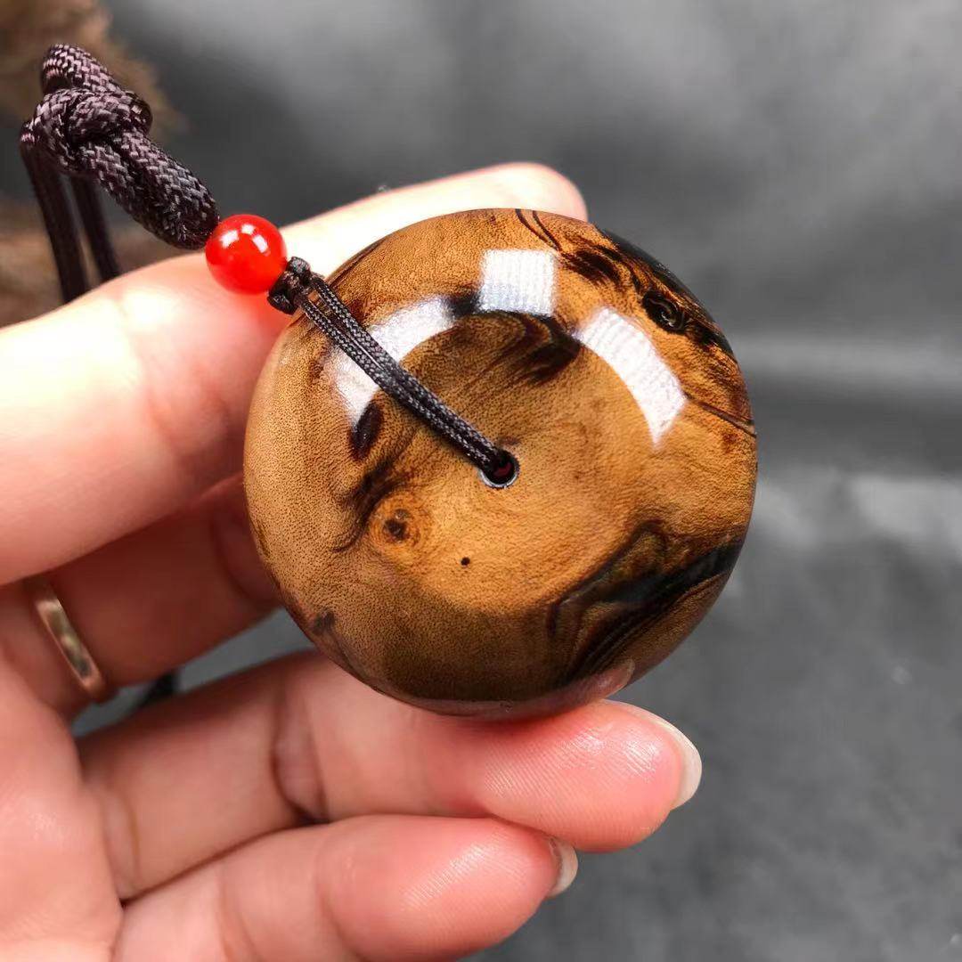 南澳名仕海柳血柳饰品汽车项链吊坠收藏文玩千层血纹平安扣pa38