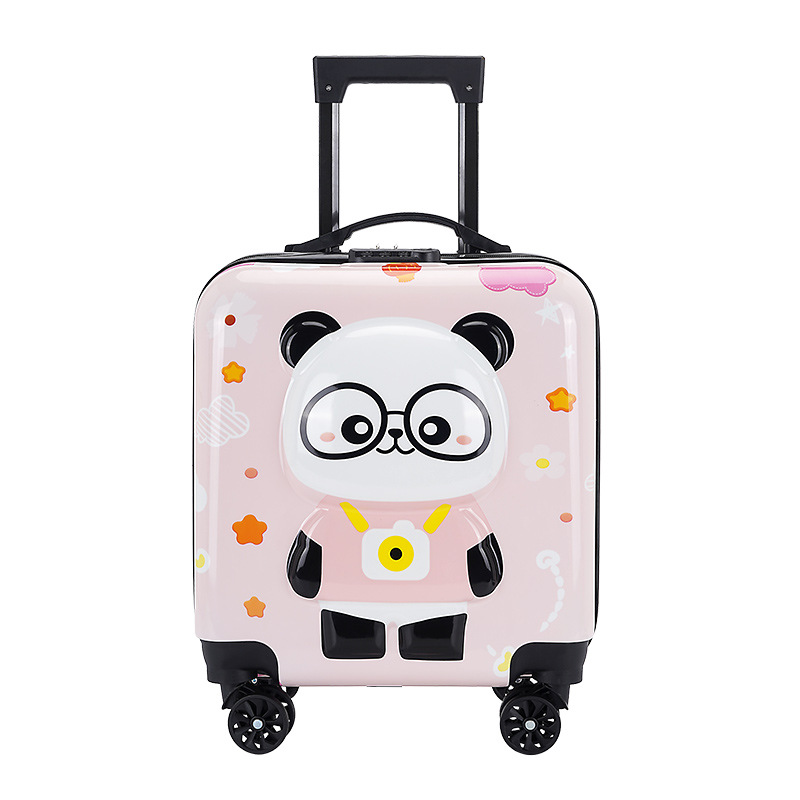 卡通动物儿童拉杆箱18寸万向轮行李小学生登机旅行箱3D男女孩熊猫