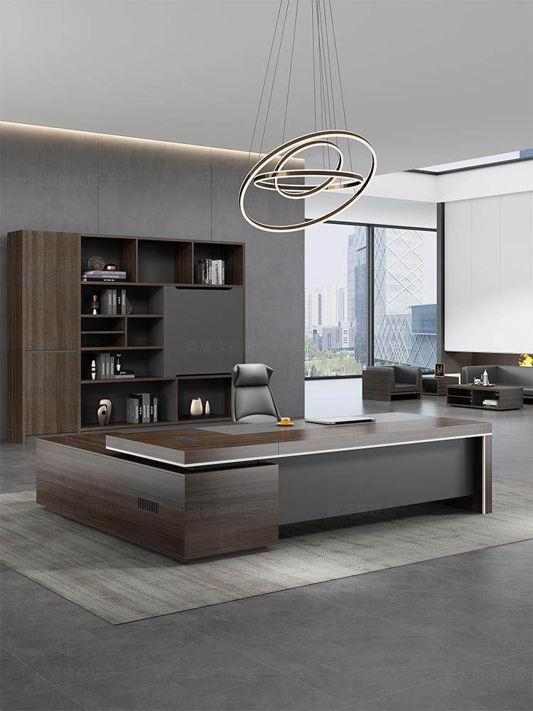 办公家具高档老板桌总裁桌简约现代大班台经理主管办公室桌椅组合