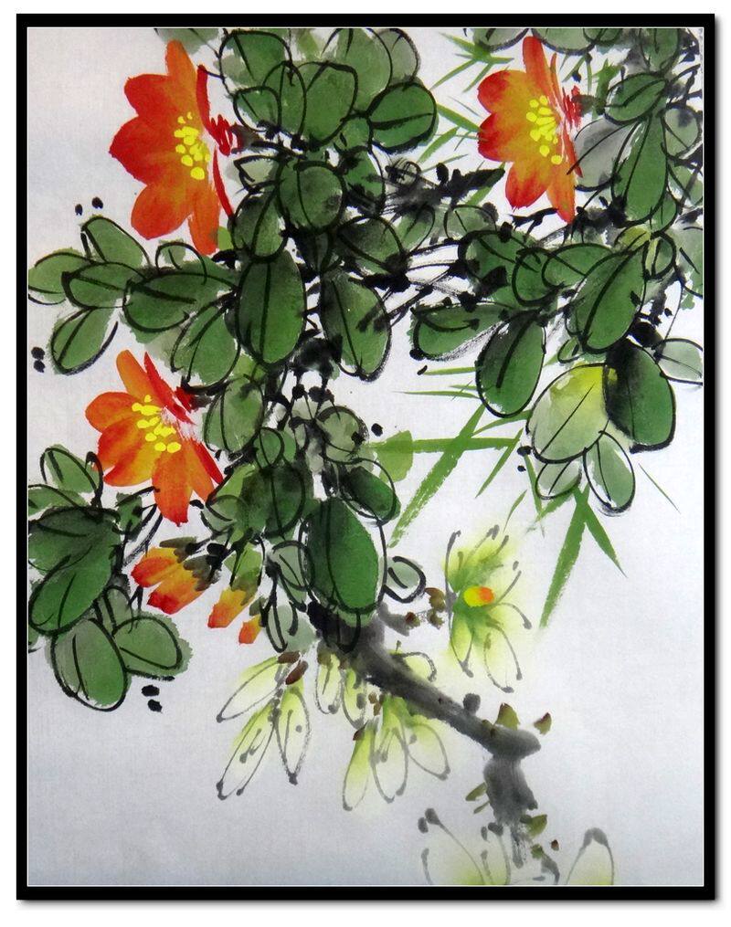 国家一级美术师 王政通《鸟语花香》国画