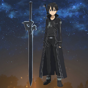 刀剑神域武器周边 桐人cos黑剑阐释者逐暗者桐谷和人日本动漫装备