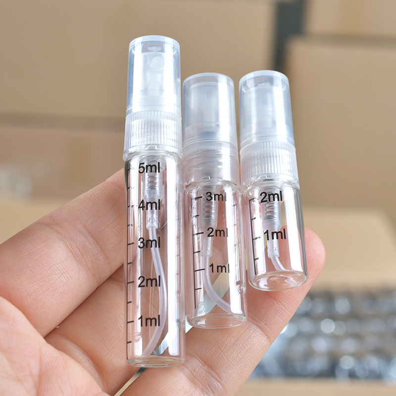 2ml3ml5ml10ml刻度瓶香水分装瓶新品按压喷雾小样玻璃空瓶子