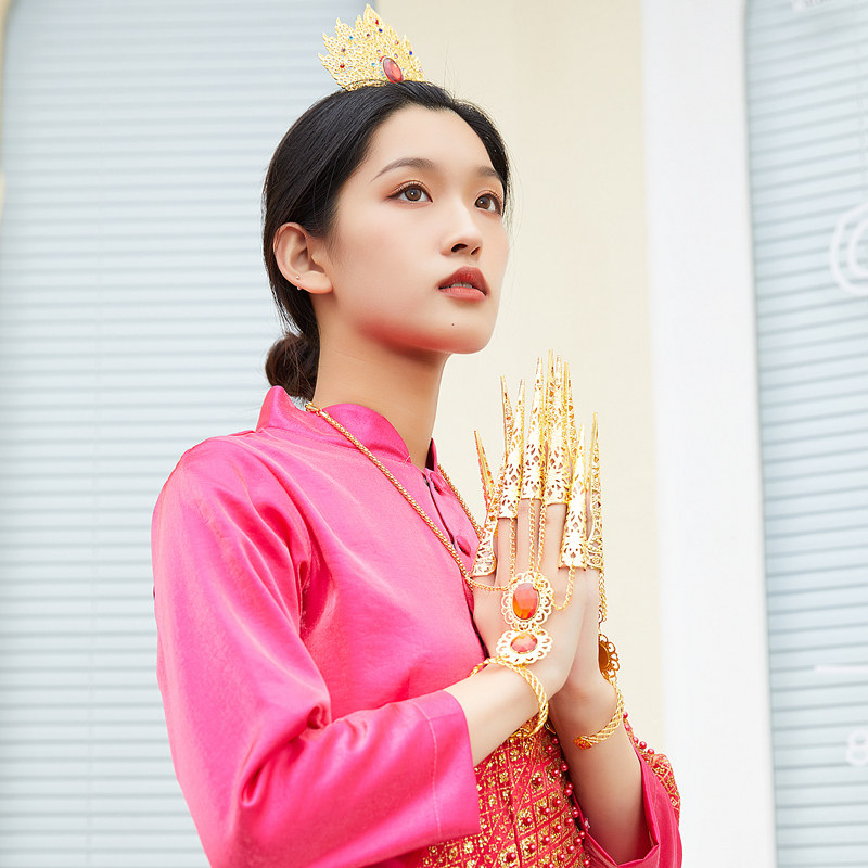 头饰傣族男童帽子已售17新品天猫￥108折后价￥108傣族套装泰国风情