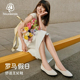 Pansy日本王妃鞋透气软底通勤舒适浅口尖头飞织女2025夏款4235