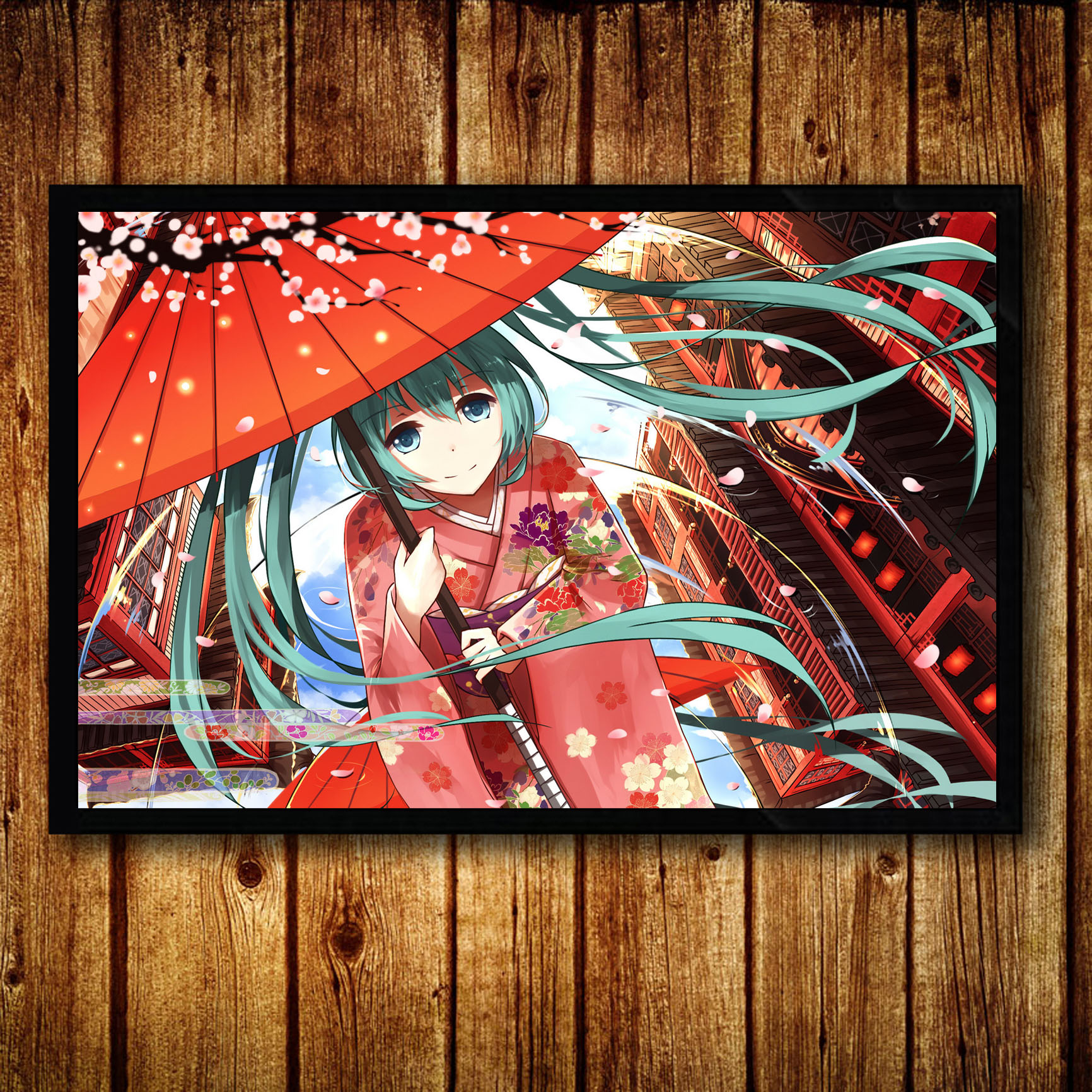 日本卡通动漫美女日式风格装饰画海报榻榻米主题餐厅卧室壁挂墙画