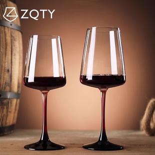 ZQTY新款高脚杯轻奢高端红酒杯套装家用水晶玻璃勃艮第醒酒器酒具