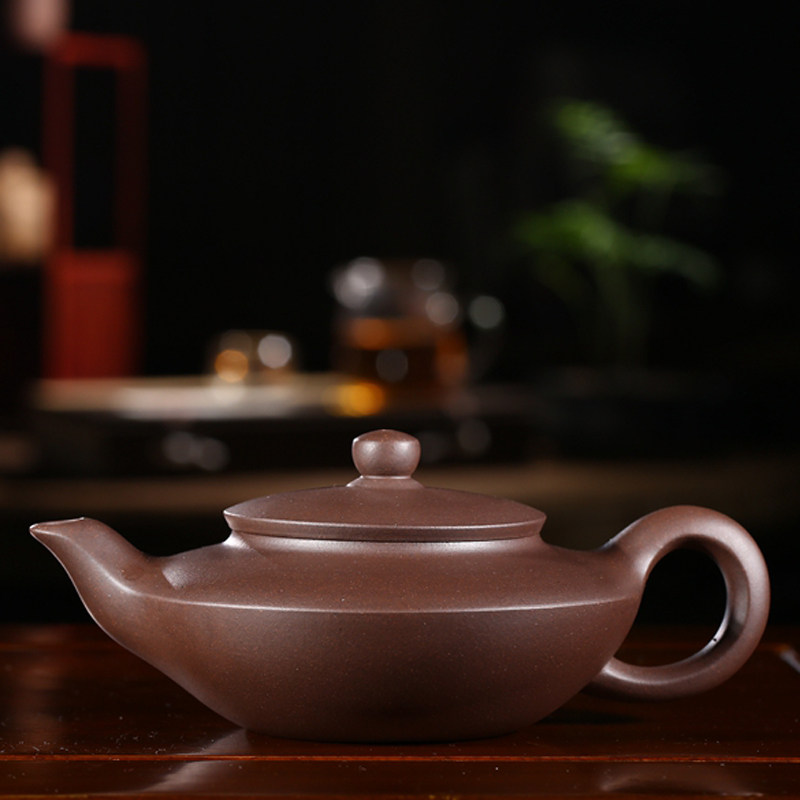 (今日10折)汉扁纯手工紫砂壶大口原矿紫泥大师葛岳纯正品宜兴名家紫砂