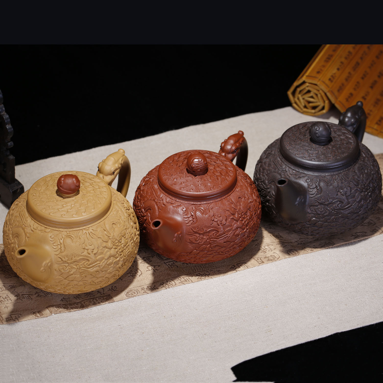 云龙 龙腾盛世高工周小明 正品宜兴精品紫砂茶壶名家收藏全纯手工