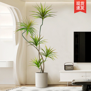 大型客厅落地摆件高端装饰品室内沙发旁假植物盆栽千年木仿真绿植