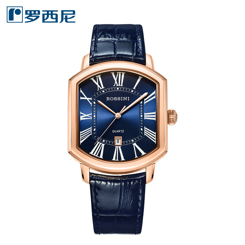 罗西尼官方旗舰店手表男方形复古石英腕表情侣对表121449