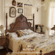 美式乡村实木床现代简约1.8m双人床主卧高端大气复古法式轻奢婚床