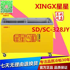 XINGX/星星 SD/SC-326SY冰柜展示柜雪糕冷冻柜玻璃门冷柜饮料