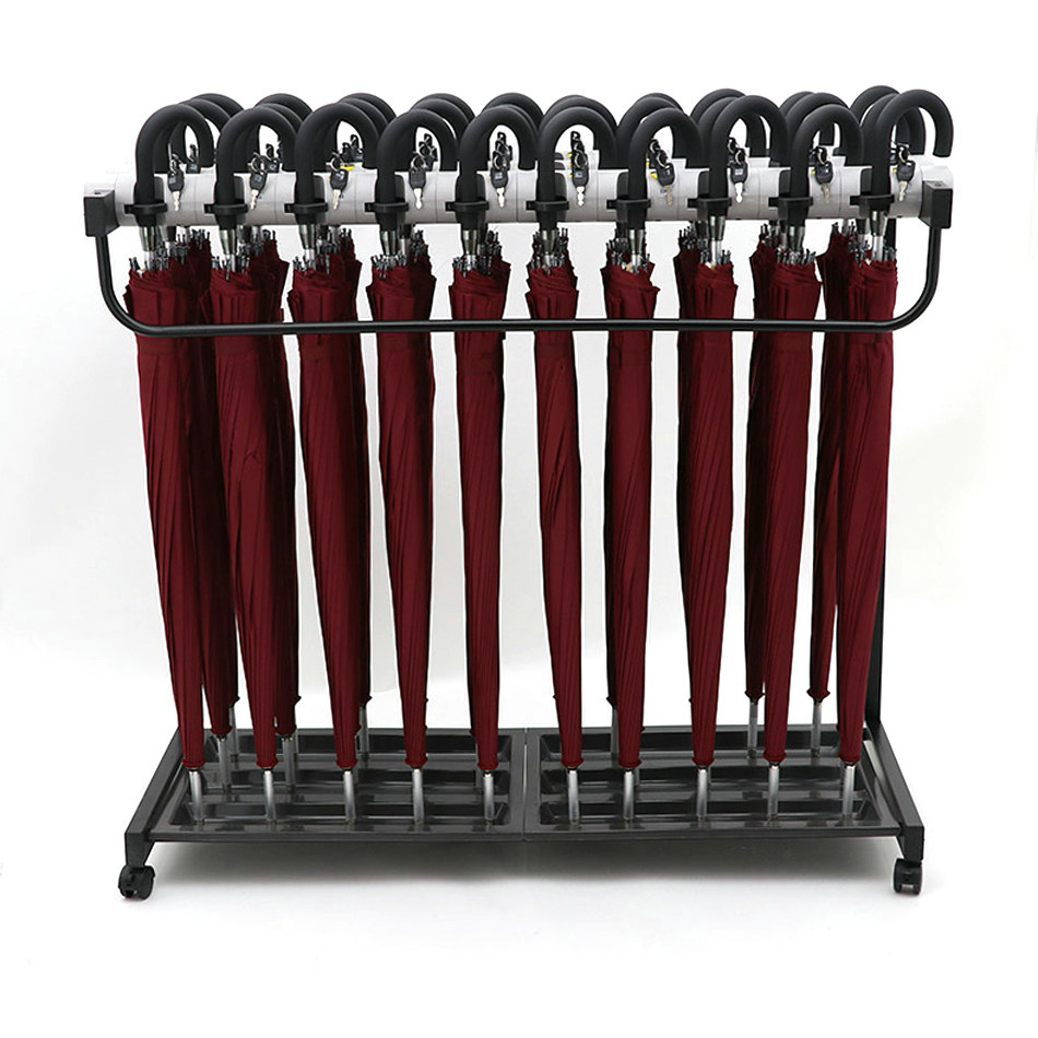 带锁雨伞架酒店商用大堂30头学校门口银行收纳定制便民挂爱心伞架