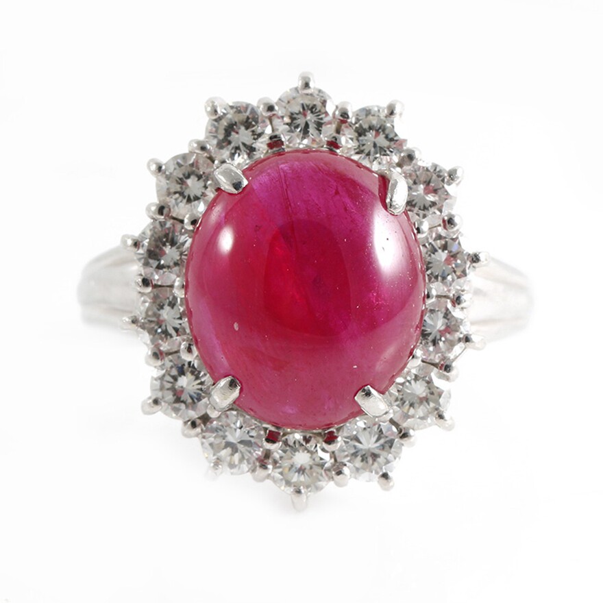 【无保留价】宝瑞通绝当 d5.53克拉 星光红宝石戒指