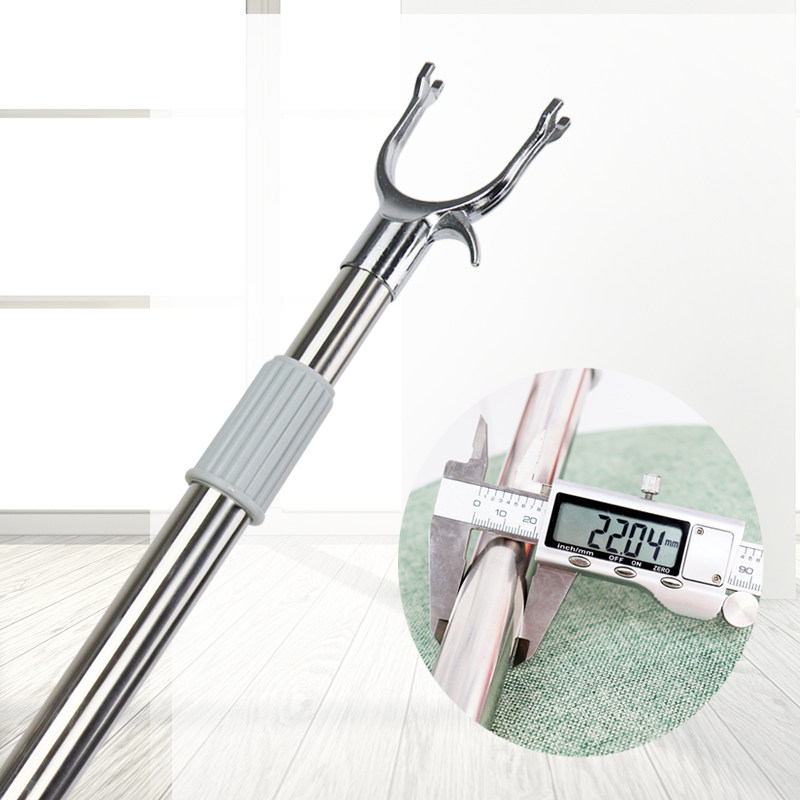 [好评好店]加长不锈钢伸缩衣撑杆叉家用撑衣杆 -晾衣杆-好货如云-轻舟