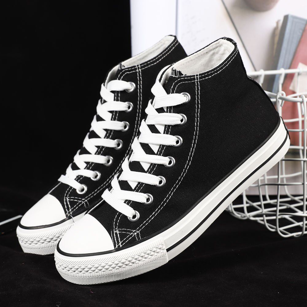 9女士板鞋春季透气超火新款百搭韩版魔术贴帆布鞋女生平底黑色布鞋已