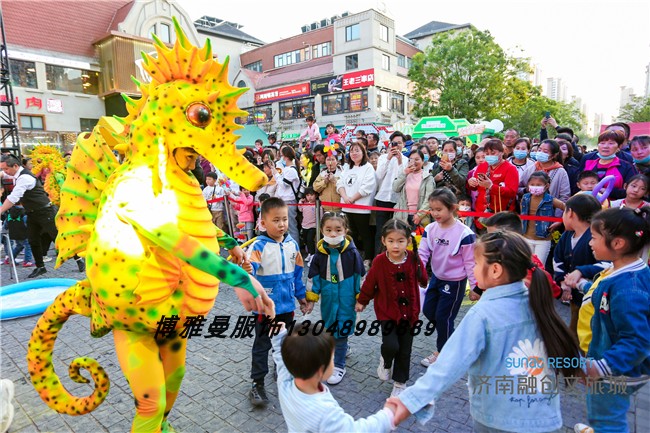 博雅曼新款景区巡游景区海洋公园人偶巡游服装商场派对巡游服装