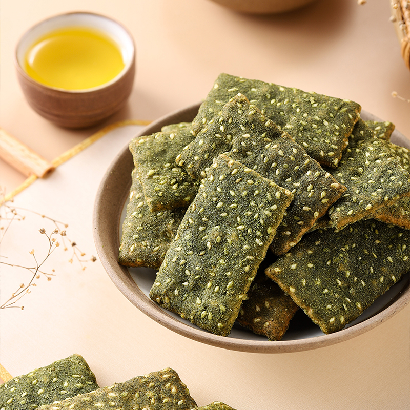 草湖宁波特产素食海苔饼干美食零食小吃千层饼咸味好吃的手工糕点