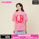 LALABOBO春季新品可爱甜美风水果大字母图案短袖T恤女LBCB-WSDT34